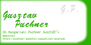 gusztav puchner business card